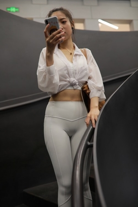 精选街拍 NO.1286 kaine模拍作品 - 白色瑜伽裤女孩[861P／0.97GB]